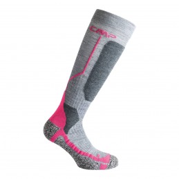 Calza Wool ski sock Argento...